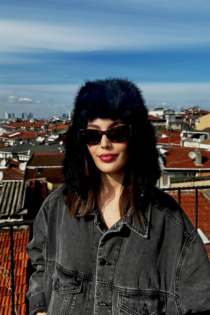 Kadın Peluş Kışlık Suni Kürklü Luxury Pilot Şapka