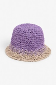 Ombre Geçişli Hasır Bucket Kadın Şapkası | Mollycrush