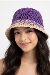Ombre Geçişli Hasır Bucket Kadın Şapkası | Mollycrush