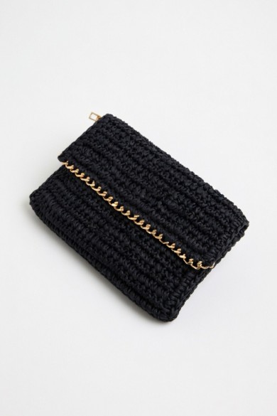 Zincir Askılı Hasır Zarf Clutch Kadın Çantası |Mollycrush