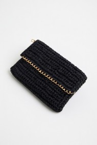 Zincir Askılı Hasır Zarf Clutch Kadın Çantası |Mollycrush