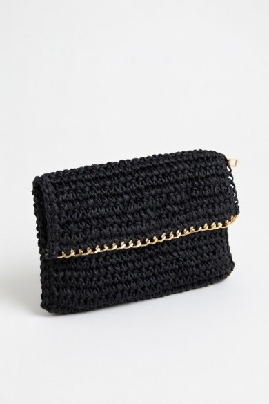 Zincir Askılı Hasır Zarf Clutch Kadın Çantası |Mollycrush