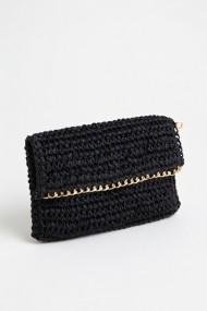 Zincir Askılı Hasır Zarf Clutch Kadın Çantası |Mollycrush