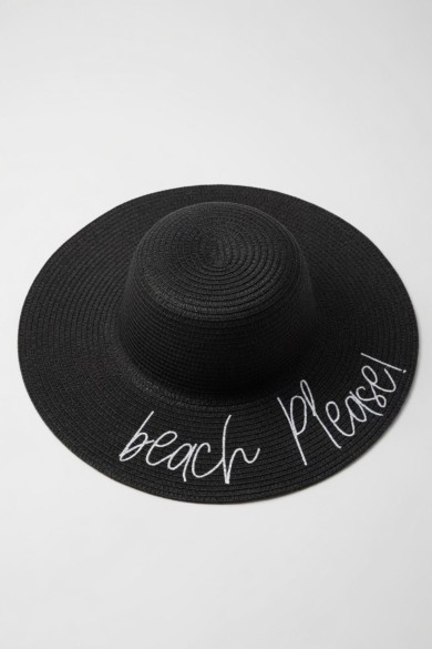 Beach Please Nakışlı Kadın Hasır Şapkası | Mollycrush
