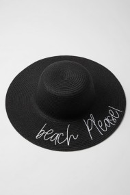 Beach Please Nakışlı Kadın Hasır Şapkası | Mollycrush