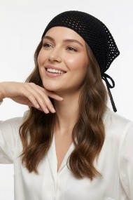 Üçgen File Örgü Kadın Bandana