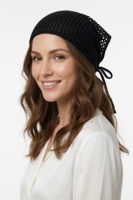 Üçgen File Örgü Kadın Bandana