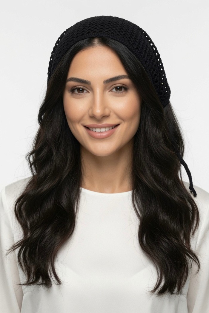Üçgen File Örgü Kadın Bandana