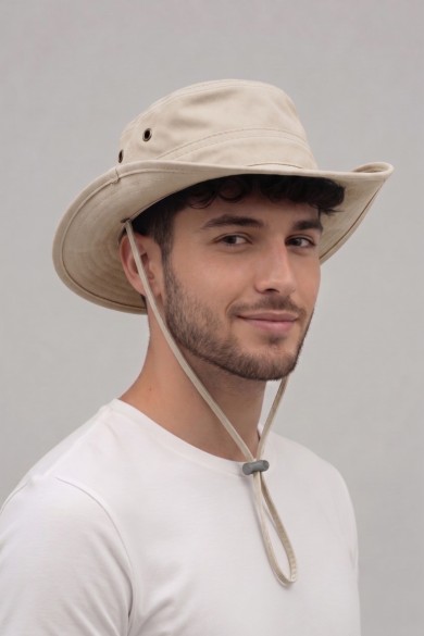 Boyun İpli Unisex Safari Şapkası