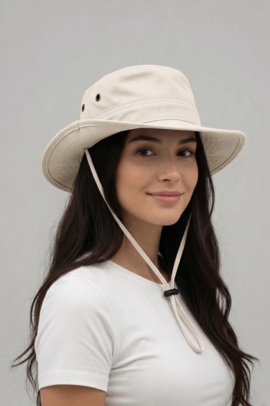 Boyun İpli Unisex Safari Şapkası