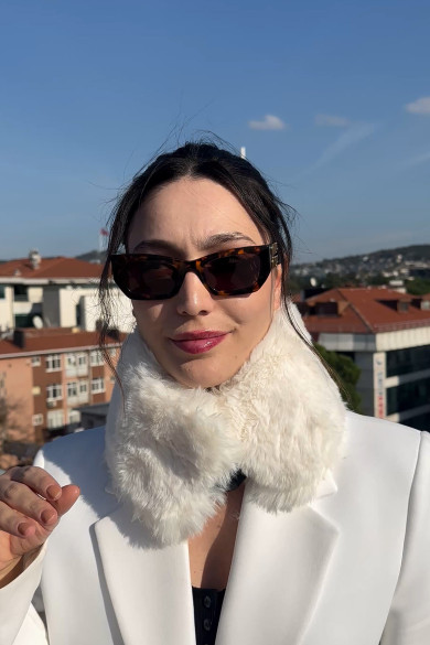 Kadın Kışlık Suni Kürk Mıknatıslı Yumuşak Peluş Boyunluk