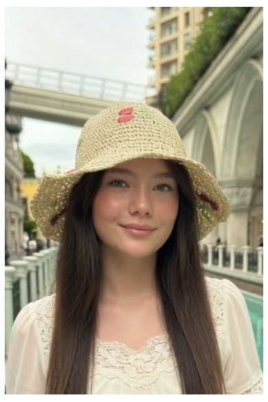 Kiraz Desenli Kadın Bucket Şapkası | Mollycrush