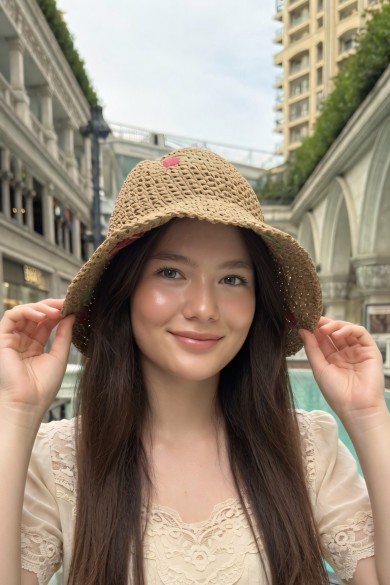Kiraz Desenli Kadın Bucket Şapkası | Mollycrush