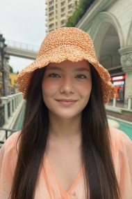 Dalgalı Kenarlı El Örgüsü Kadın Bucket Şapkası | Mollycrush