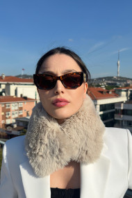 Kadın Kışlık Suni Kürk Mıknatıslı Yumuşak Peluş Boyunluk