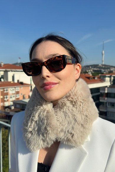 Kadın Kışlık Suni Kürk Mıknatıslı Yumuşak Peluş Boyunluk