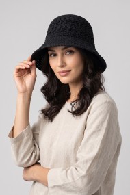 Dokulu Hasır Kadın Bucket Şapka