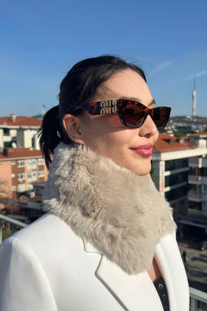 Kadın Kışlık Suni Kürk Boyunluk | Mıknatıslı Yumuşak Peluş Model