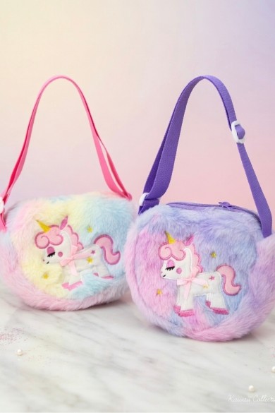 Ayarlanabilir Askılı Unicorn Kız Çocuk Peluş Çanta