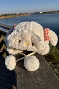 Kız Bebek Kulaklı Ponponlu Peluş Tavşan Şapka