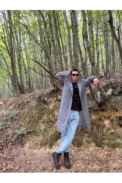 Unisex Eva Kumaş Günlük Yağmurluk