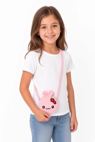 Kız Çocuk Mini Çanta | Çilek Nakışlı Peluş Çapraz Model
