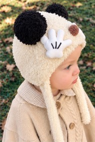 Kışlık Bebek Şapkası | Peluş Kulaklı Sevimli Örgü Model