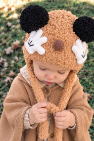 Kışlık Bebek Şapkası | Peluş Kulaklı Sevimli Örgü Model