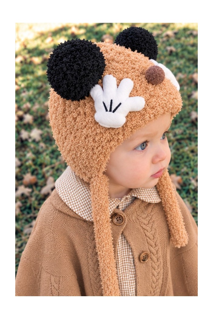 Kışlık Bebek Şapkası | Peluş Kulaklı Sevimli Örgü Model