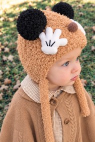Kışlık Bebek Şapkası | Peluş Kulaklı Sevimli Örgü Model