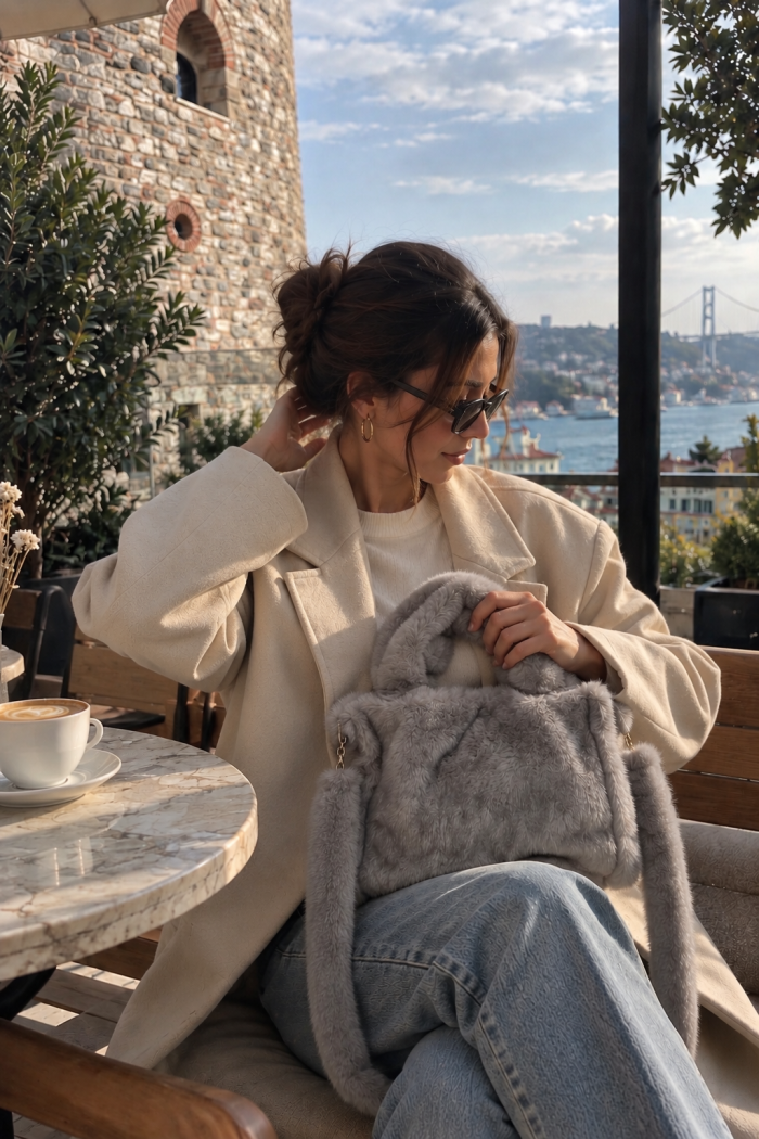 Kadın Kışlık Çanta | Premium Peluş Omuz ve Kol Çantası