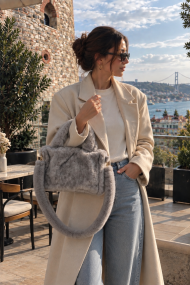 Kadın Kışlık Çanta | Premium Peluş Omuz ve Kol Çantası