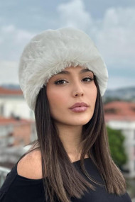 Suni Kürklü Kadın Kalpak Şapka