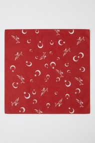 Ay Yıldız Desenli Pamuklu Bandana | Hediyelik Türkiyeli Fular