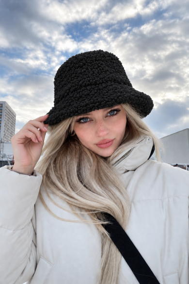Kışlık Kadın Teddy Peluş Bucket | Balıkçı Kova Model  Şapka