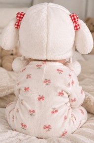 Bebek Peluş Tavşanlı Şapka | Astarlı Kulaklı Ponponlu Model
