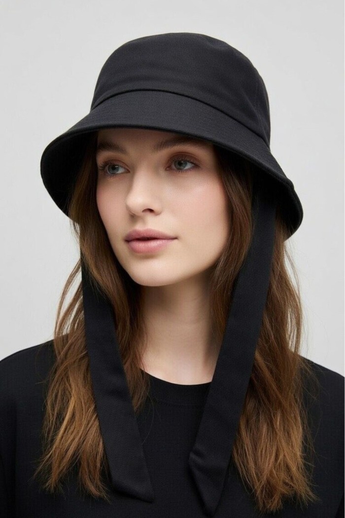 Bağlamalı Gabardin Bucket Balıkçı Kadın Şapkası | Mollycrush