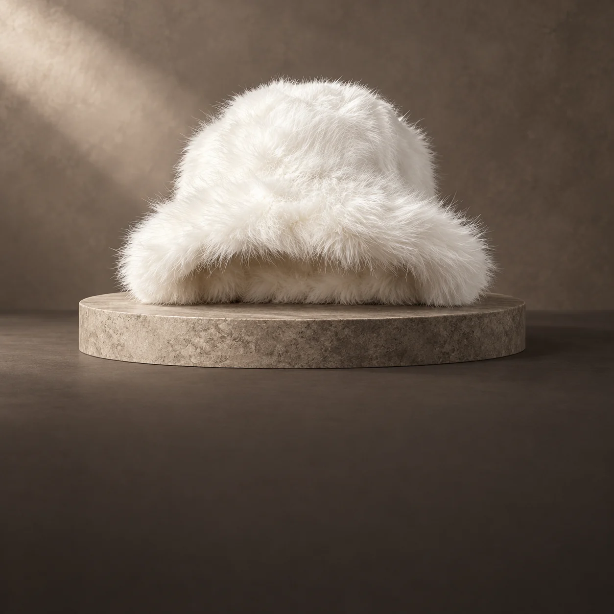 Kadın Luxury Peluş Kışlık Suni Kürklü Bucket Kalpak Şapka